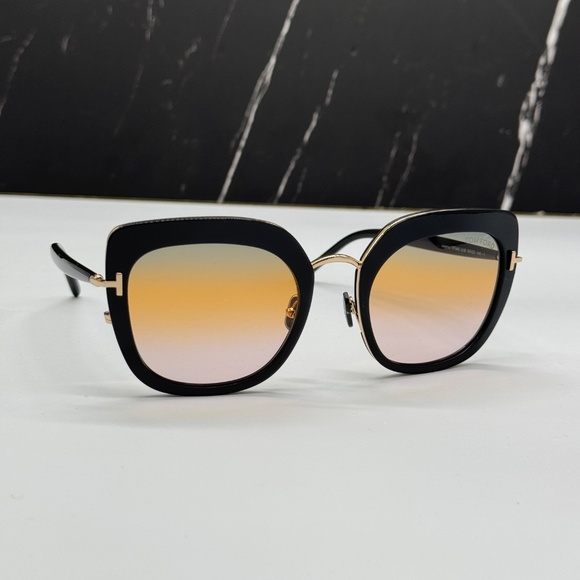 NEW FT0945/S 01B TOM FORD SQUARE WOMEN SUNGLASSES TOM FORD VIRGINIA TF945 - Picture 8 of 11